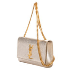 Shoulder Bag Small Kate Small Metallic Champagne Gold Embossed Calfskin Leather