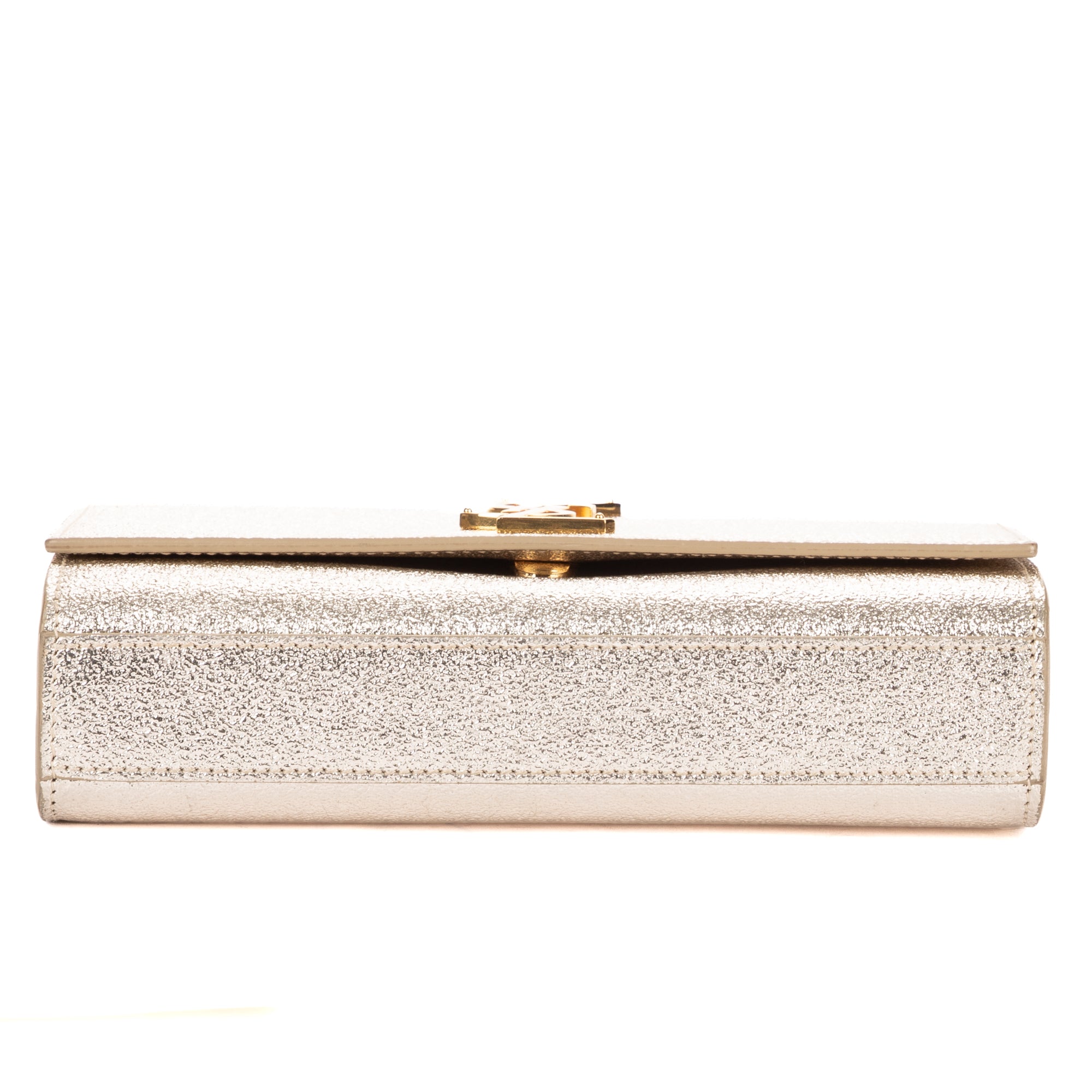 Shoulder Bag Small Kate Small Metallic Champagne Gold Embossed Calfskin Leather