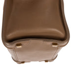 Shoulder Bag Micro Luggage Grey Smooth Calfskin Leather