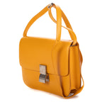 Shoulder Bag Medium Classic Box Medium Dark Yellow Smooth Calfskin Leather