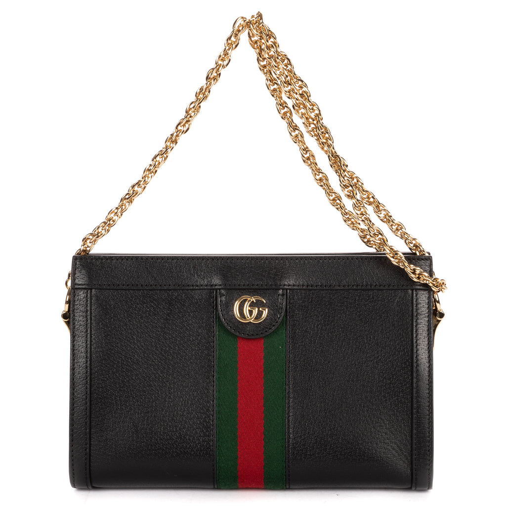 Shoulder Bag Small GG Ophidia Small Black Calfskin Leather