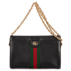 Shoulder Bag Small GG Ophidia Small Black Calfskin Leather