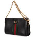 Shoulder Bag Small GG Ophidia Small Black Calfskin Leather
