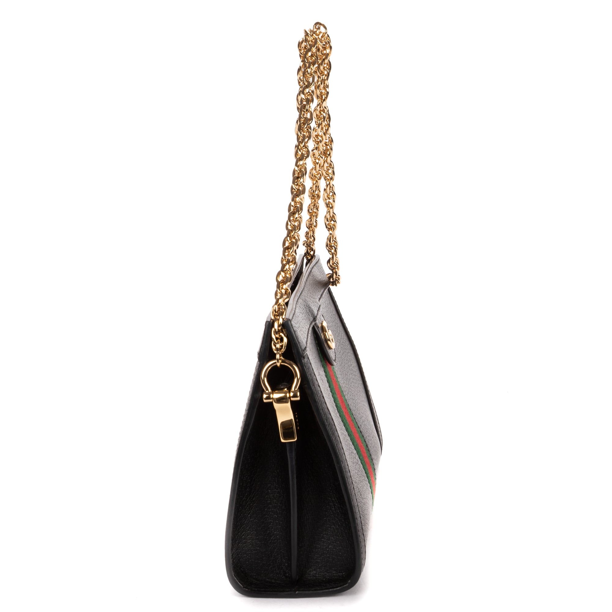 Shoulder Bag Small GG Ophidia Small Black Calfskin Leather
