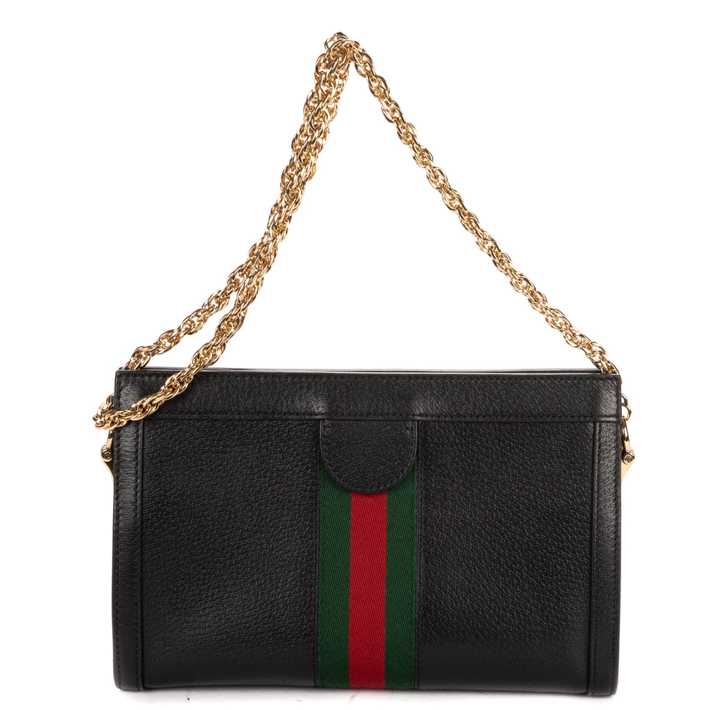 Shoulder Bag Small GG Ophidia Small Black Calfskin Leather