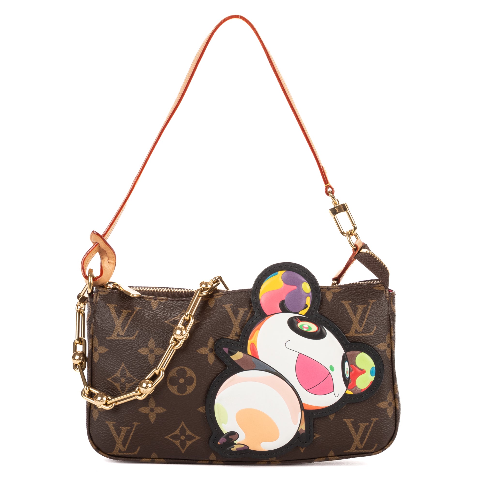 Shoulder Bag x Takashi Murakami Panda Pochette Accessories Brown Monogram Canvas