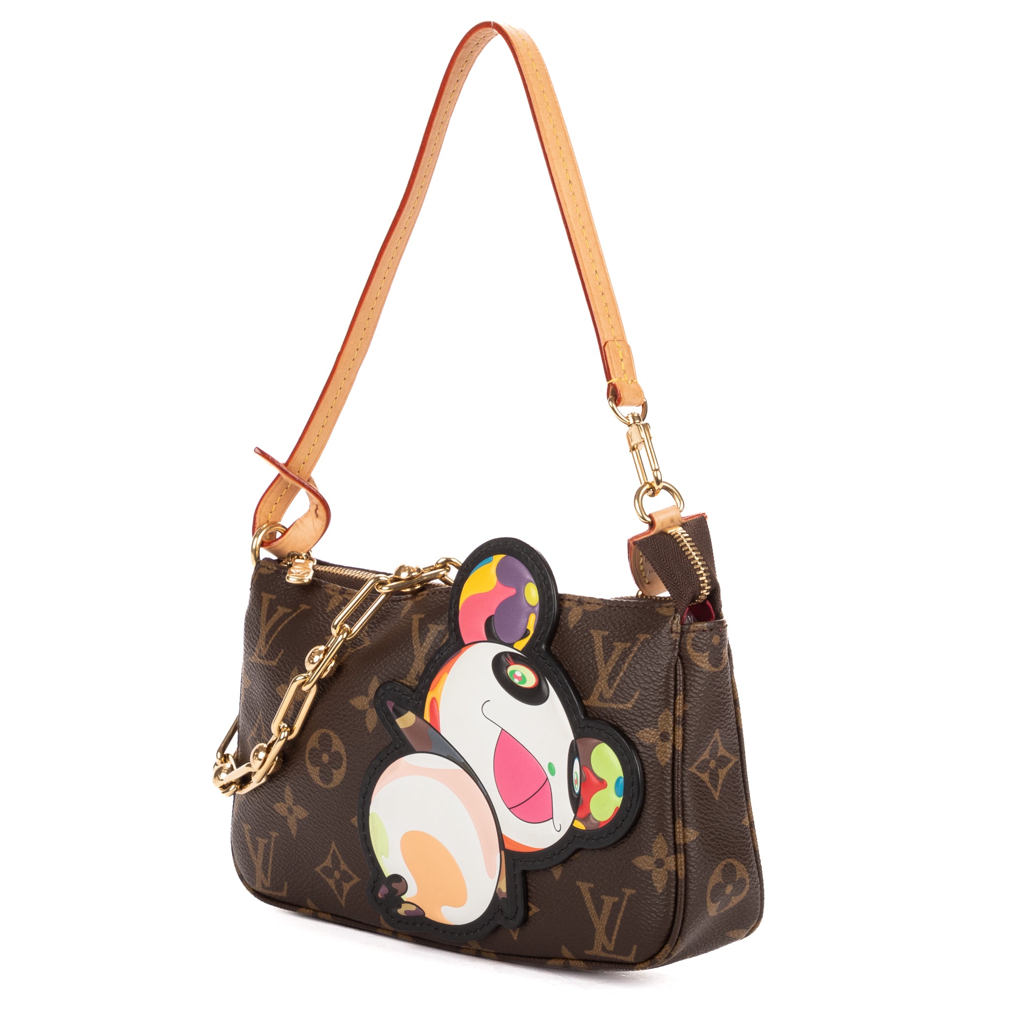 Shoulder Bag x Takashi Murakami Panda Pochette Accessories Brown Monogram Canvas
