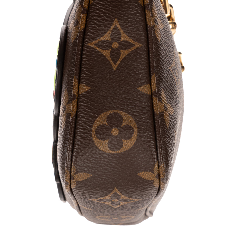 Shoulder Bag x Takashi Murakami Panda Pochette Accessories Brown Monogram Canvas