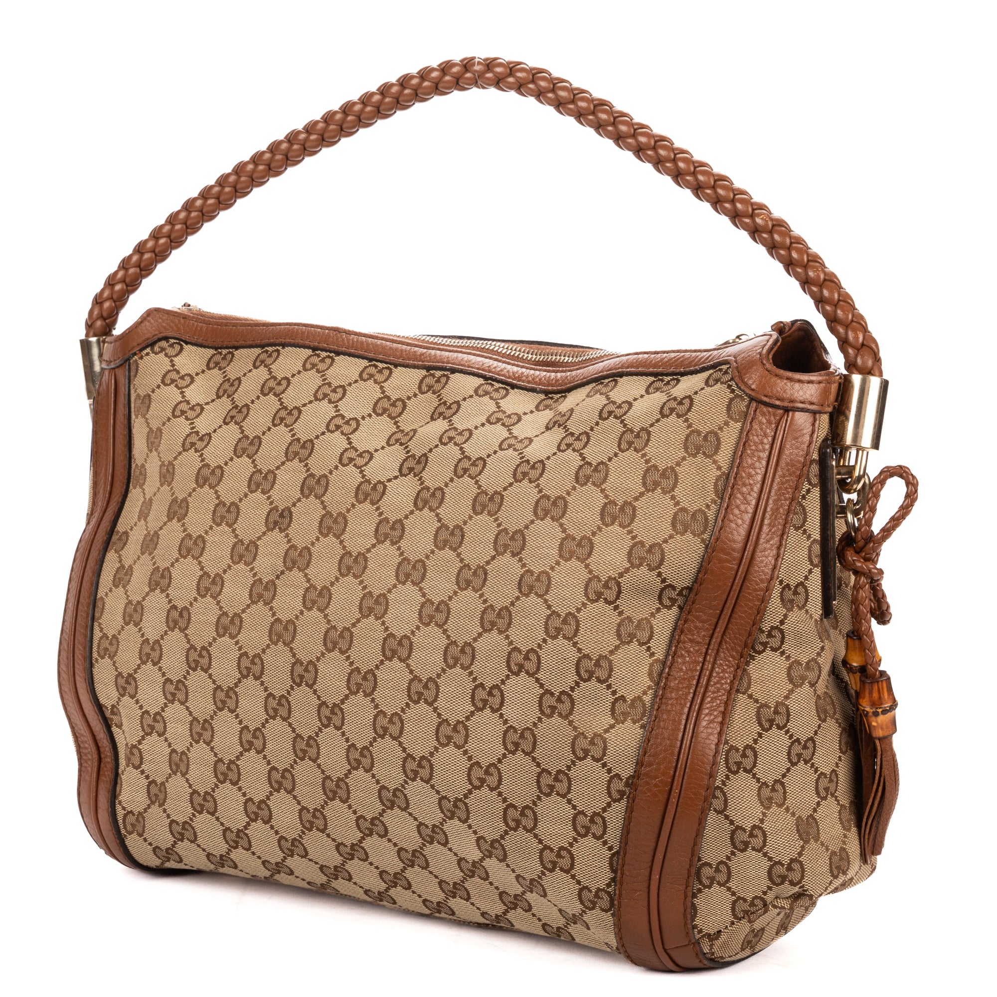 Shoulder Bag Bella Hobo Bag Brown Monogrammed Canvas