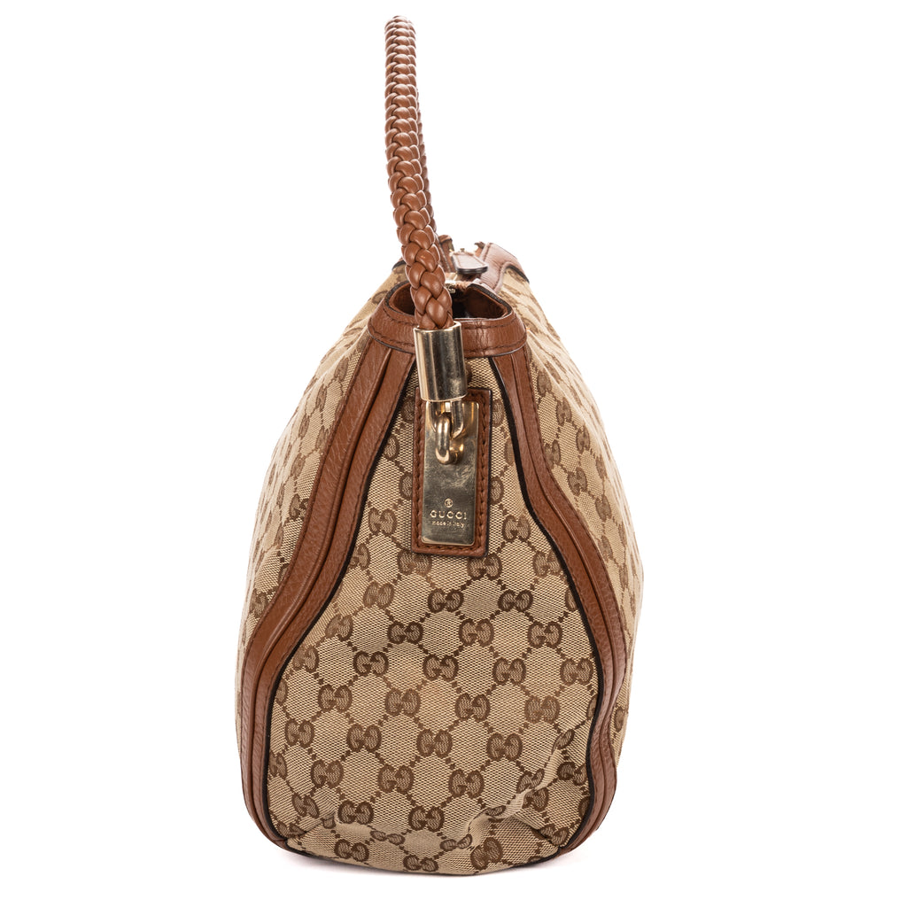Shoulder Bag Bella Hobo Bag Brown Monogrammed Canvas