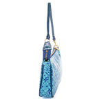 Pouch Ltd.Ed. Takashi Murakami Cosmic Blossom Pochette Blue Blossom Shiny Leather