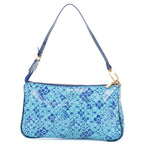 Pouch Ltd.Ed. Takashi Murakami Cosmic Blossom Pochette Blue Blossom Shiny Leather