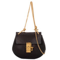 Shoulder Bag Drew Crossbody Bag Mini Black Grained Calfskin Leather