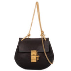 Shoulder Bag Drew Crossbody Bag Mini Black Grained Calfskin Leather