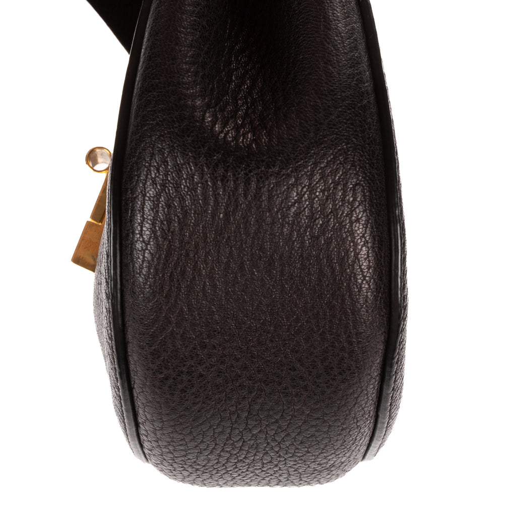 Shoulder Bag Drew Crossbody Bag Mini Black Grained Calfskin Leather