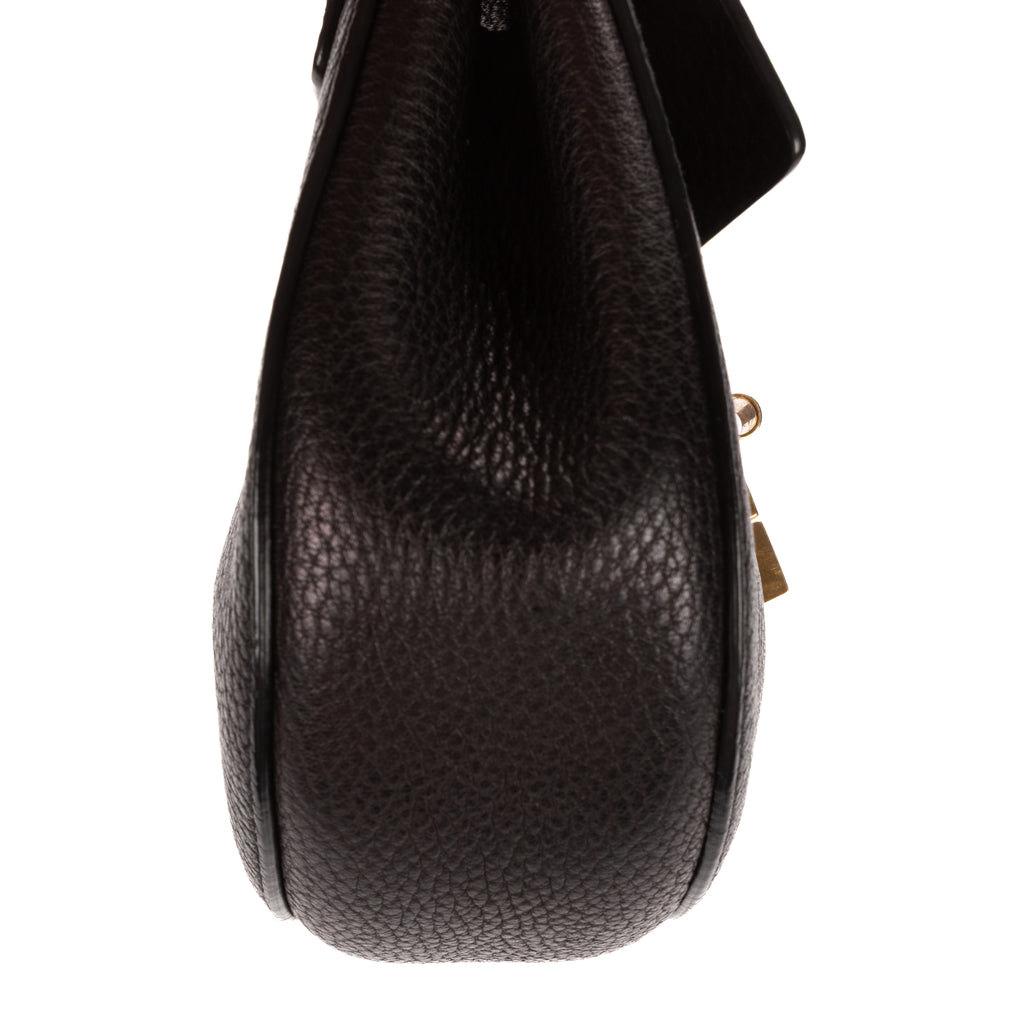 Shoulder Bag Drew Crossbody Bag Mini Black Grained Calfskin Leather