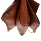 Shoulder Bag Small Faye Brown Suede/Smooth Calfskin Leather