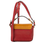 Shoulder Bag C Flap Bag Red Croc Embossed Calfskin Leather