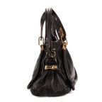 Shoulder Bag Medium Paraty Medium Black Grained Calfskin Leather
