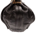 Shoulder Bag Medium Paraty Medium Black Grained Calfskin Leather