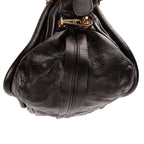 Shoulder Bag Medium Paraty Medium Black Grained Calfskin Leather