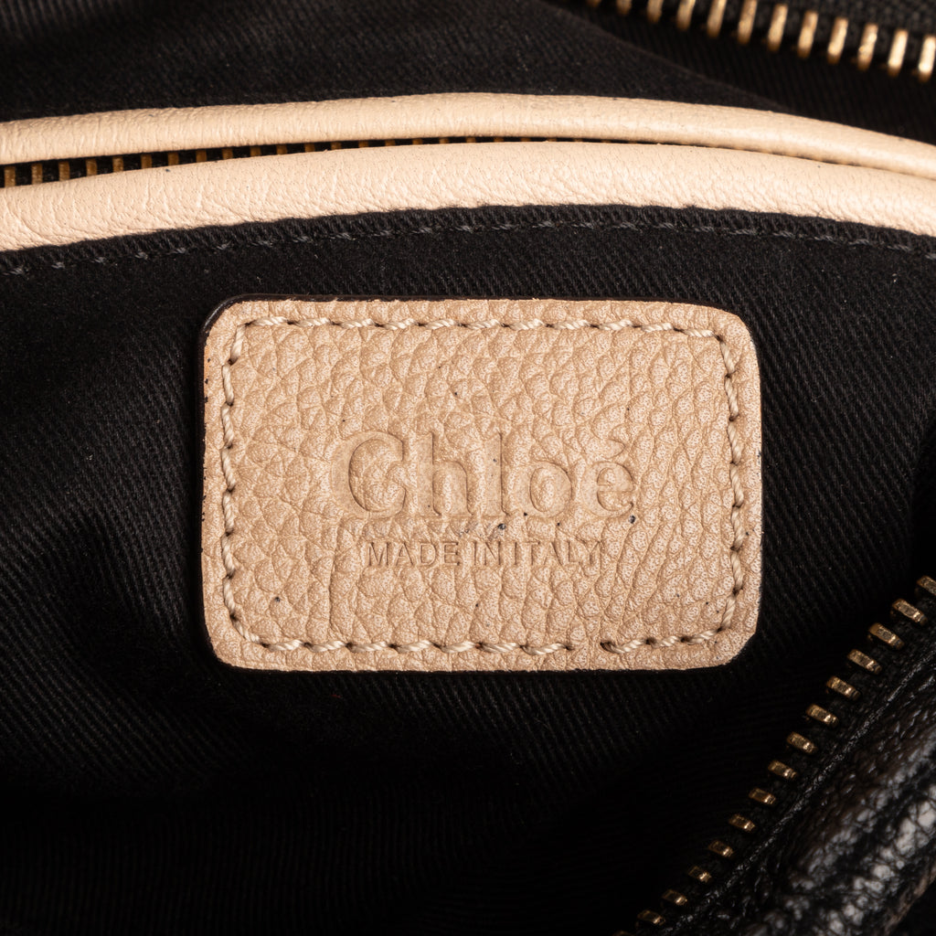 Shoulder Bag Medium Paraty Medium Black Grained Calfskin Leather