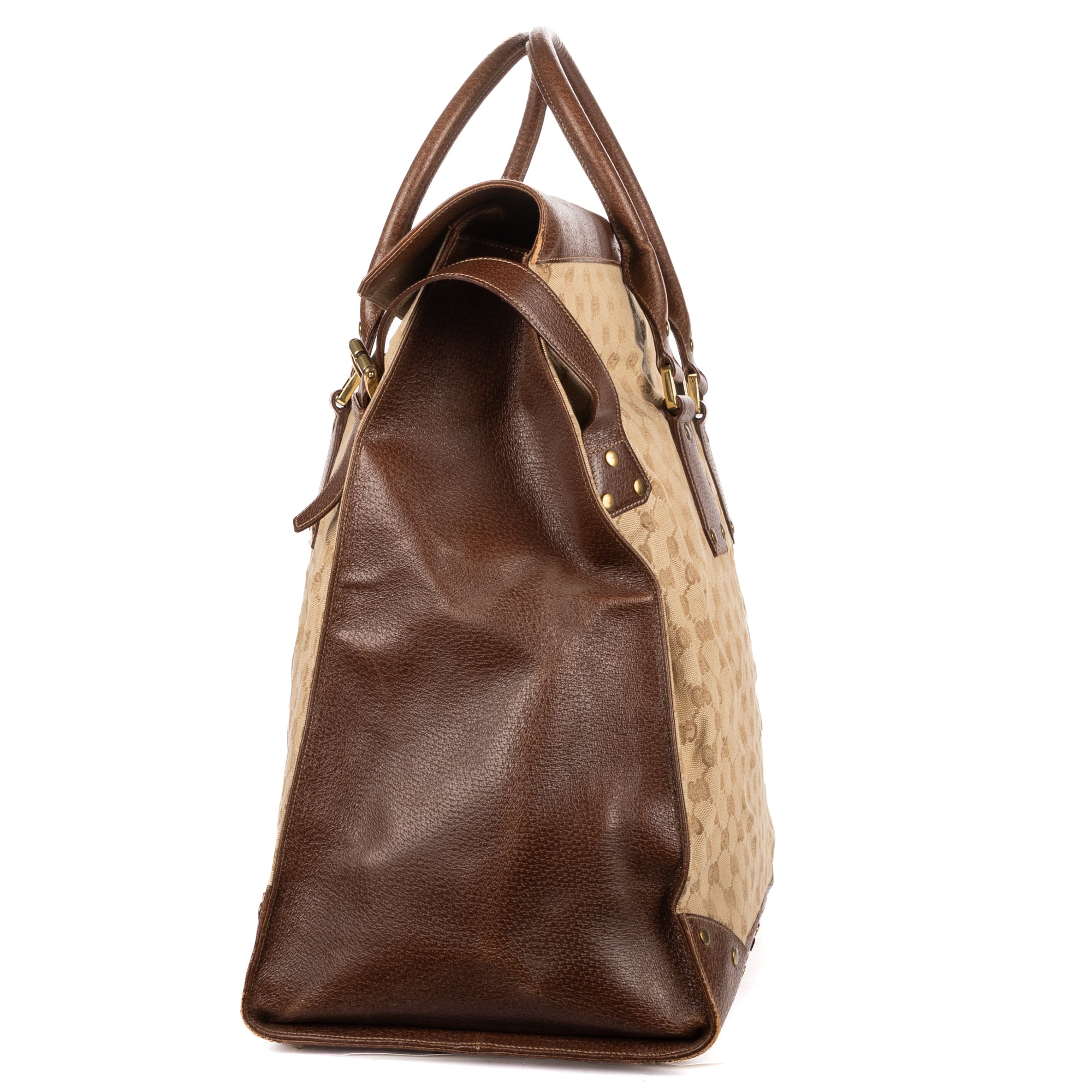 Shoulder Bag Trophy Tote Bag Beige Monogrammed Canvas