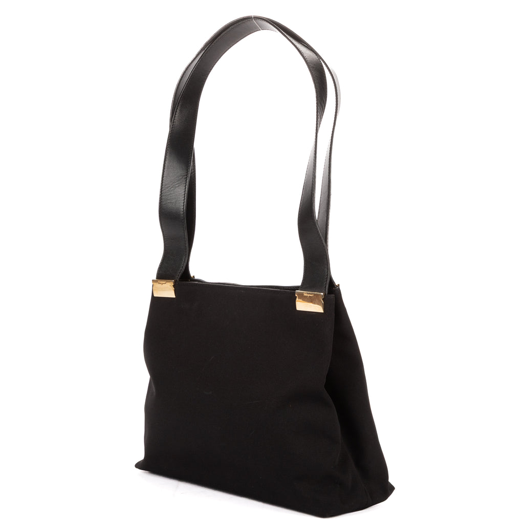 Shoulder Bag Tote Bag Black Canvas