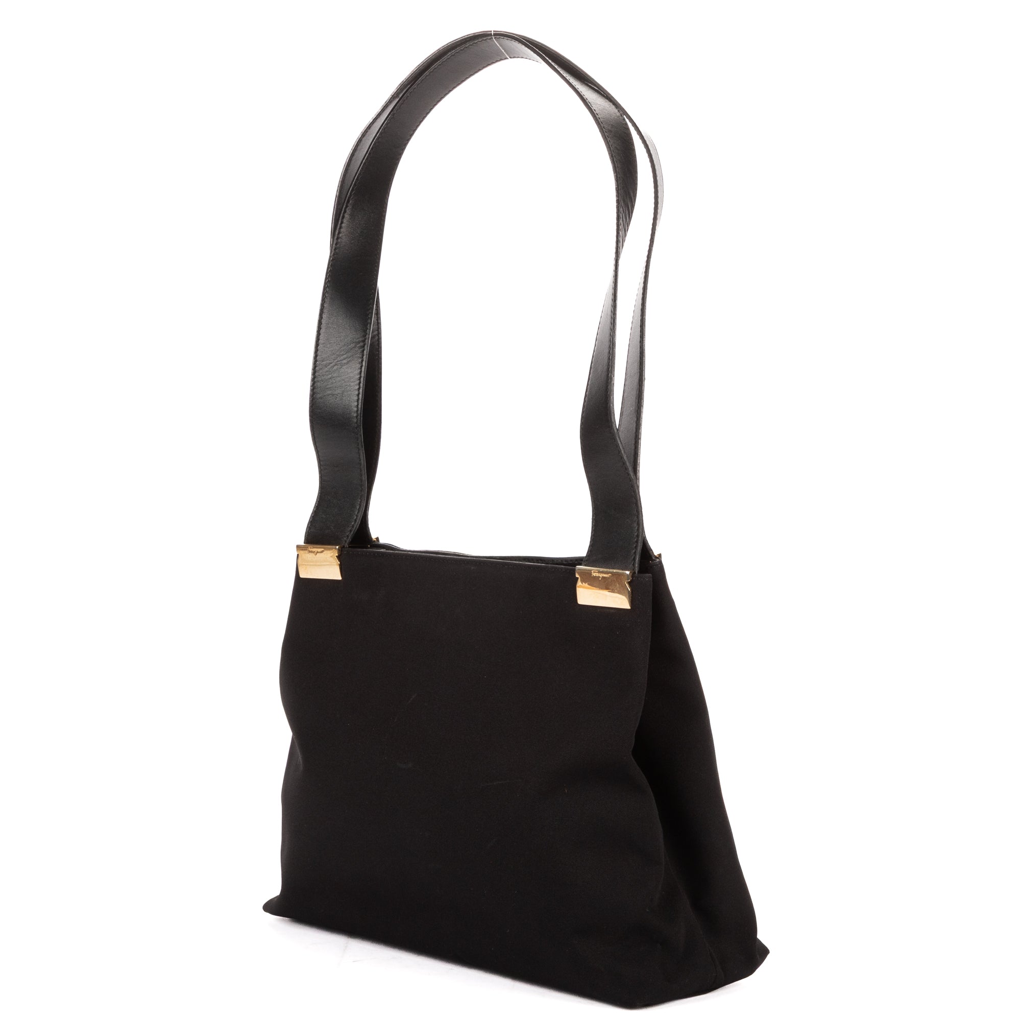 Shoulder Bag Tote Bag Black Canvas