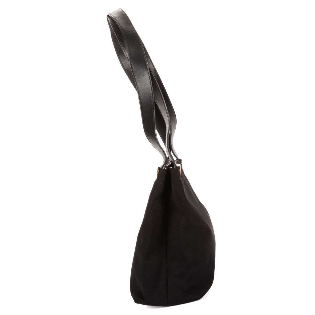 Shoulder Bag Tote Bag Black Canvas