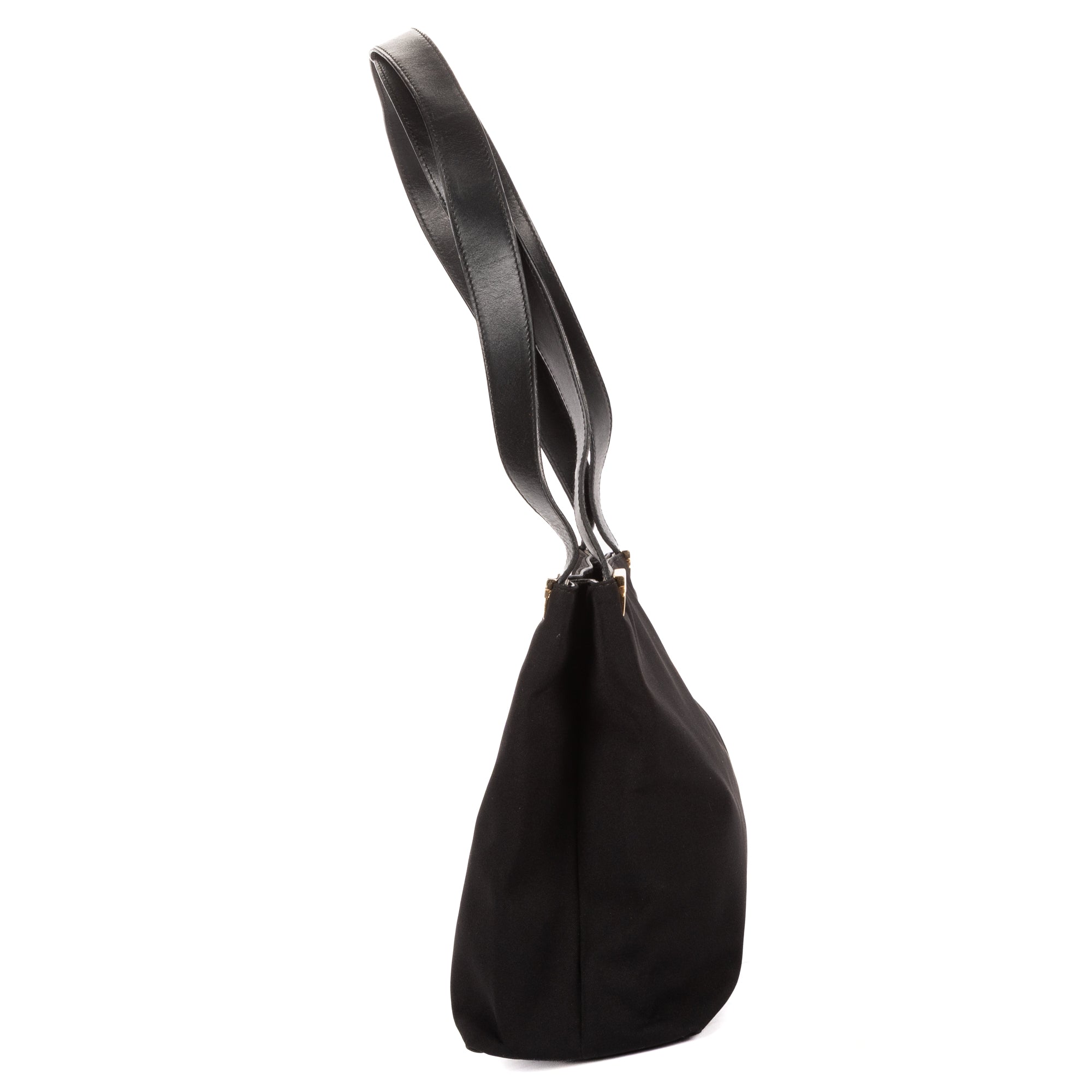 Shoulder Bag Tote Bag Black Canvas