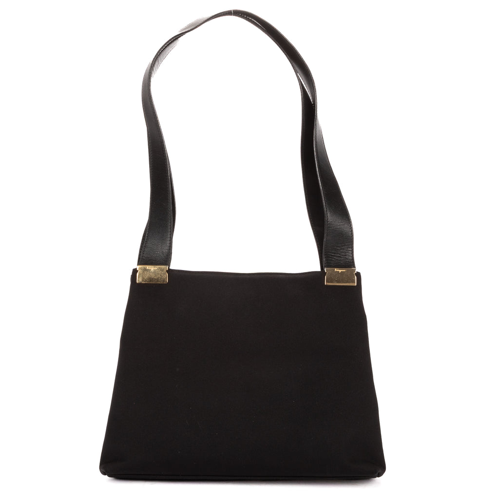 Shoulder Bag Tote Bag Black Canvas