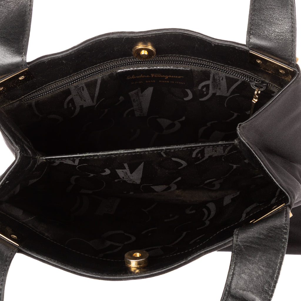 Shoulder Bag Tote Bag Black Canvas