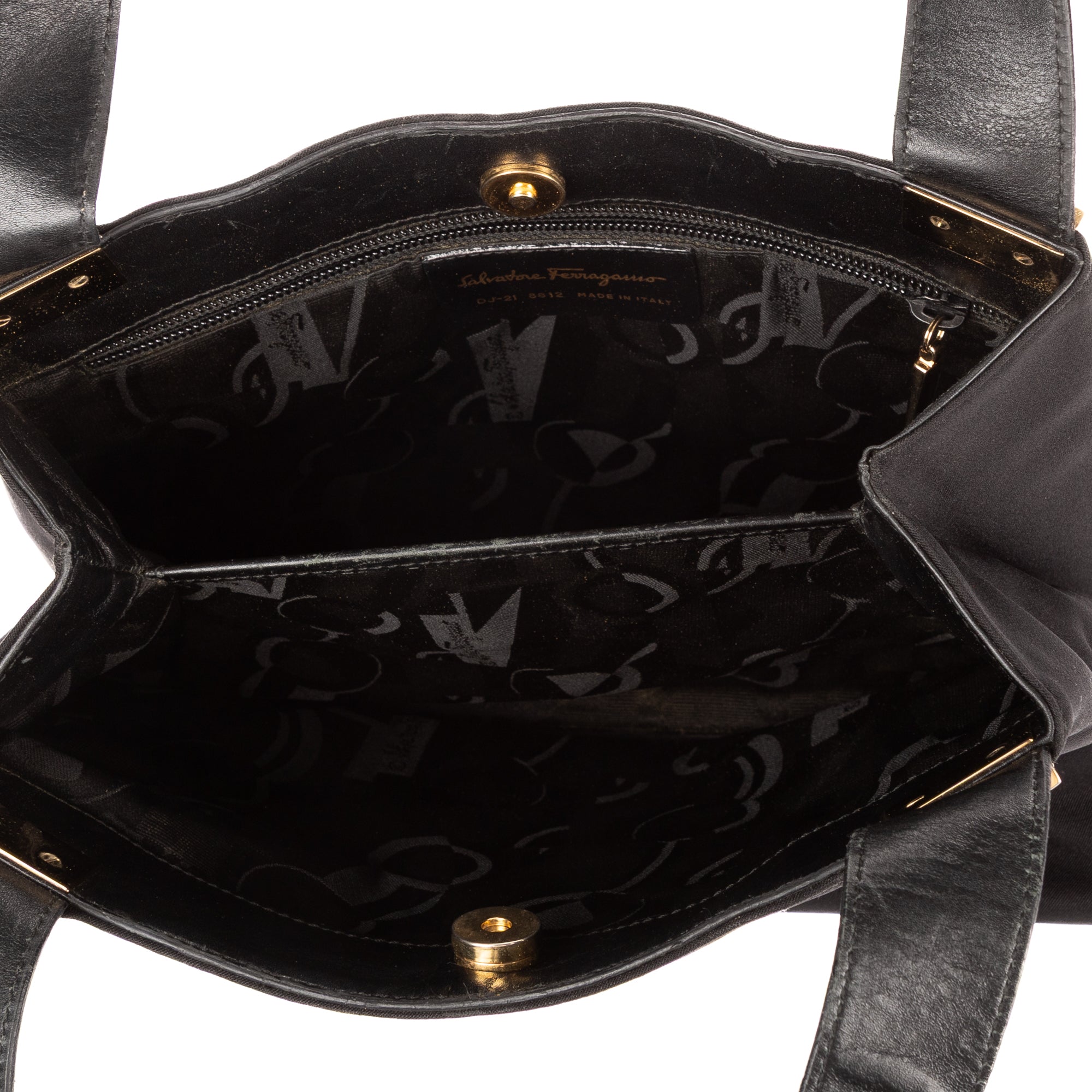 Shoulder Bag Tote Bag Black Canvas