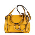 Shoulder Bag Faye Day Small Yellow Grained Calfskin Leather
