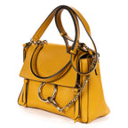 Shoulder Bag Faye Day Small Yellow Grained Calfskin Leather