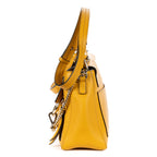Shoulder Bag Faye Day Small Yellow Grained Calfskin Leather