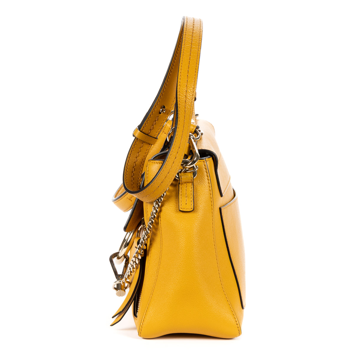 Shoulder Bag Faye Day Small Yellow Grained Calfskin Leather