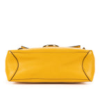 Shoulder Bag Faye Day Small Yellow Grained Calfskin Leather