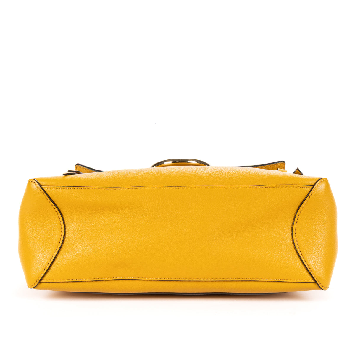 Shoulder Bag Faye Day Small Yellow Grained Calfskin Leather