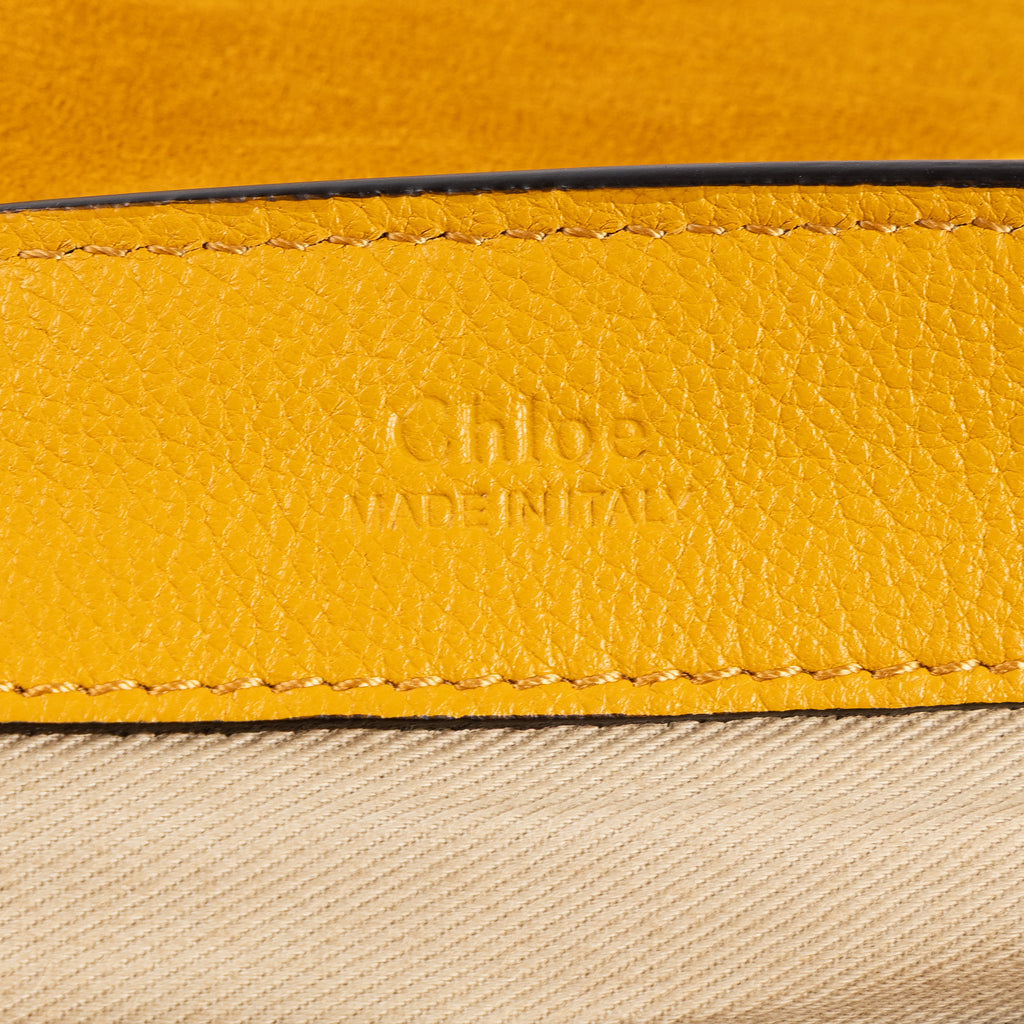 Shoulder Bag Faye Day Small Yellow Grained Calfskin Leather