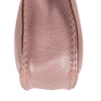 Shoulder Bag Selleria Hobo Metallic Purple Grained Calfskin Leather