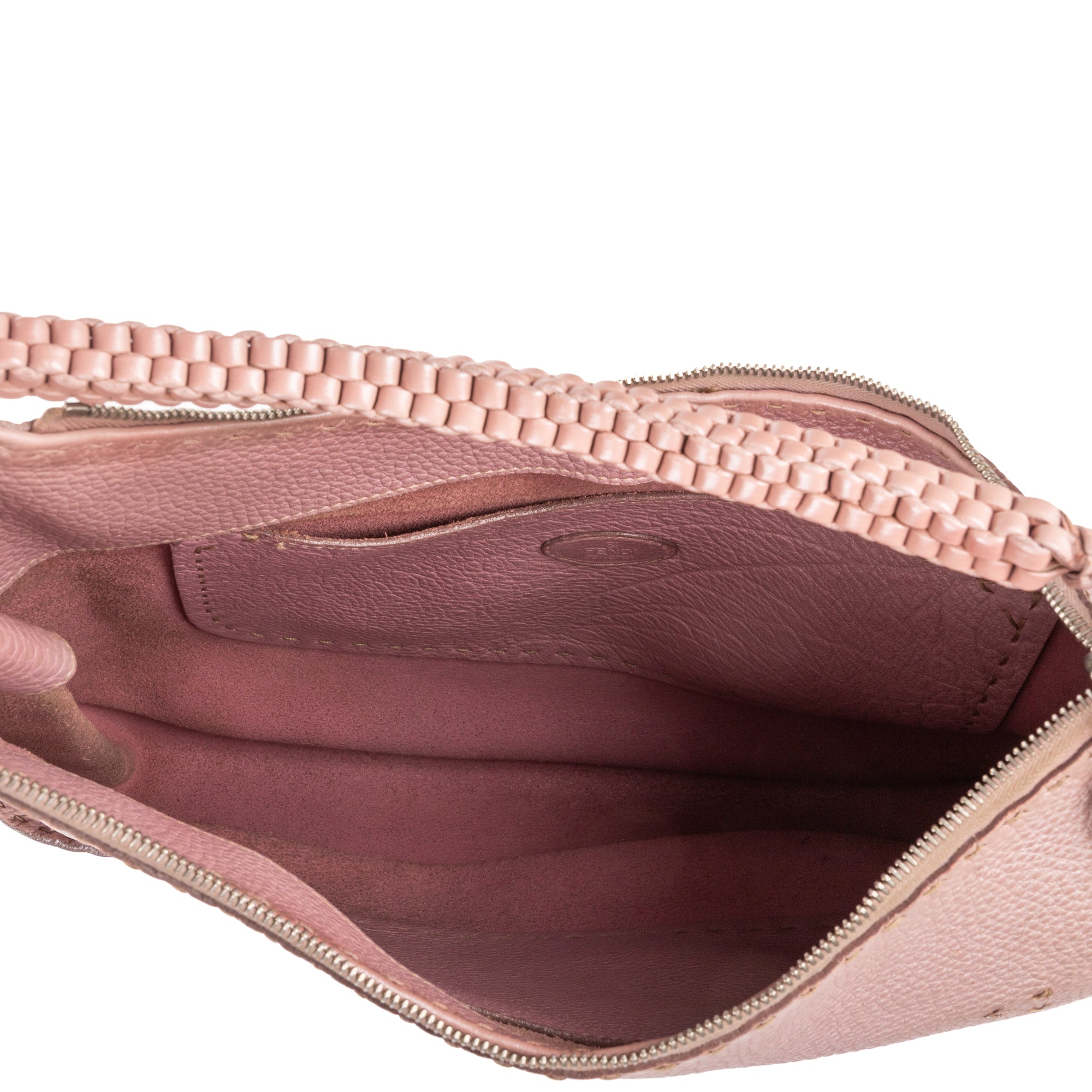 Shoulder Bag Selleria Hobo Metallic Purple Grained Calfskin Leather