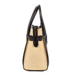 Shoulder Bag Tricolor Micro Luggage White Grained Calfskin Leather