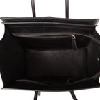 Shoulder Bag Tricolor Micro Luggage White Grained Calfskin Leather