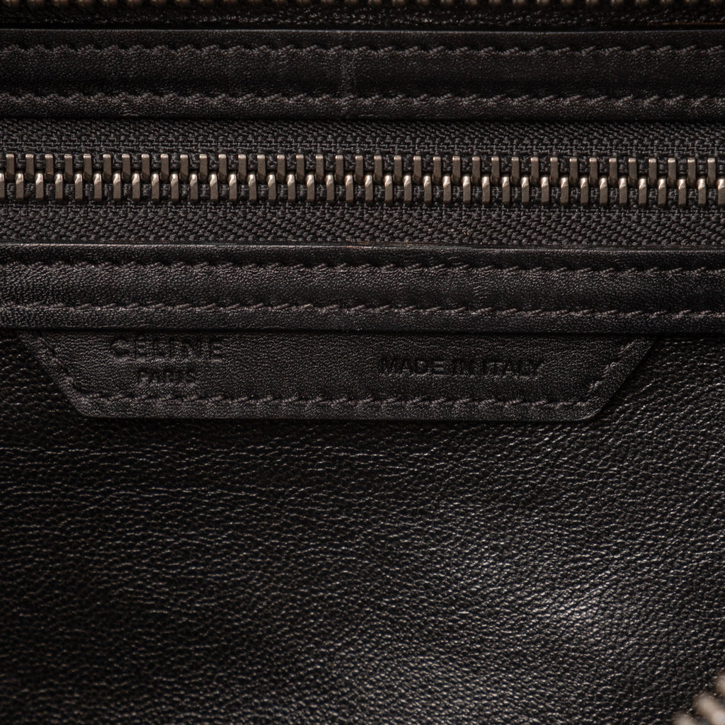 Shoulder Bag Tricolor Micro Luggage White Grained Calfskin Leather