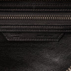 Shoulder Bag Tricolor Micro Luggage White Grained Calfskin Leather