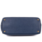 Shoulder Bag Large Double Zip Galleria Tote Large Navy Saffiano Lux Leather
