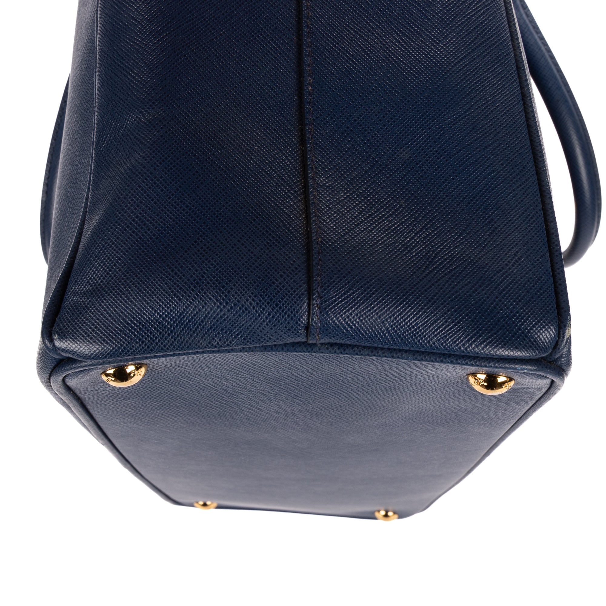 Shoulder Bag Large Double Zip Galleria Tote Large Navy Saffiano Lux Leather