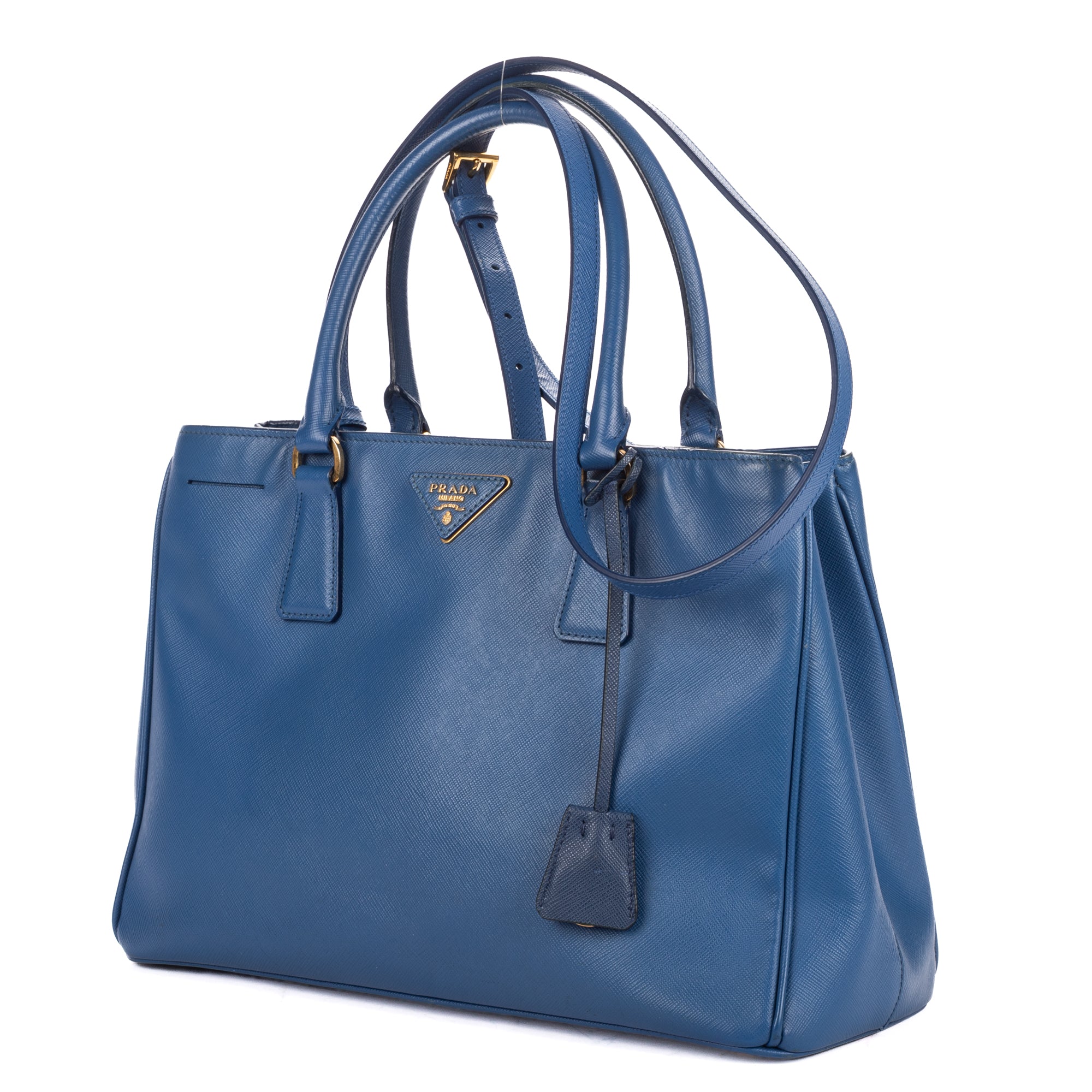 Shoulder Bag Medium Galleria Tote Medium Blue Saffiano Lux Leather